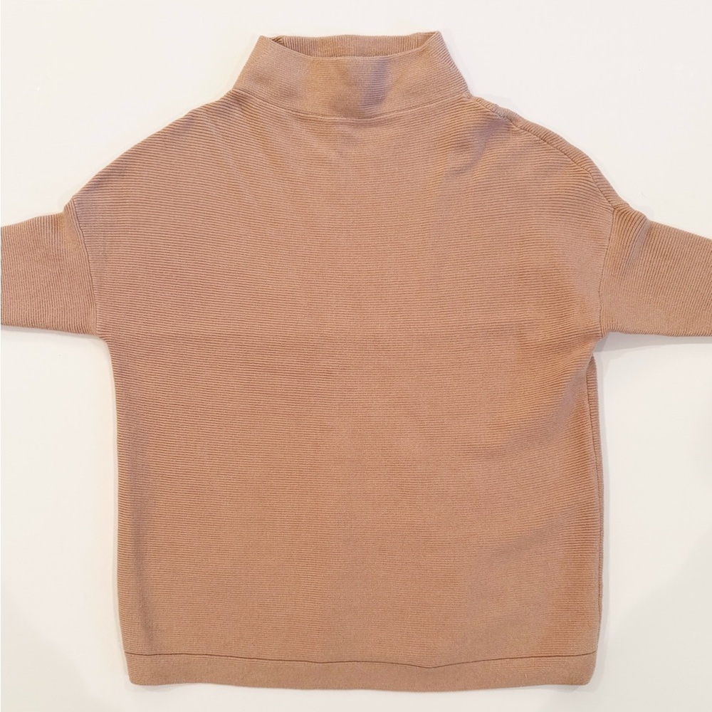 Women’s Turtleneck Batwing Sleeve Oversized Ribbed Knit Tunic Sweater - Picture 6 of 13